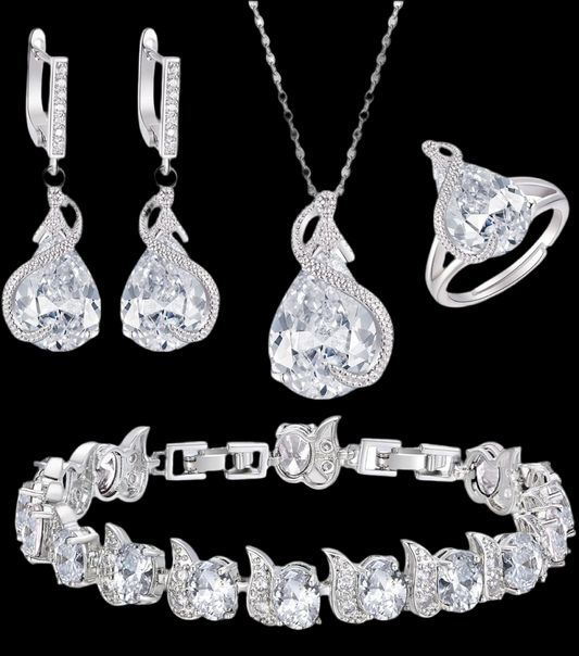 Celestial Swan Silver Set