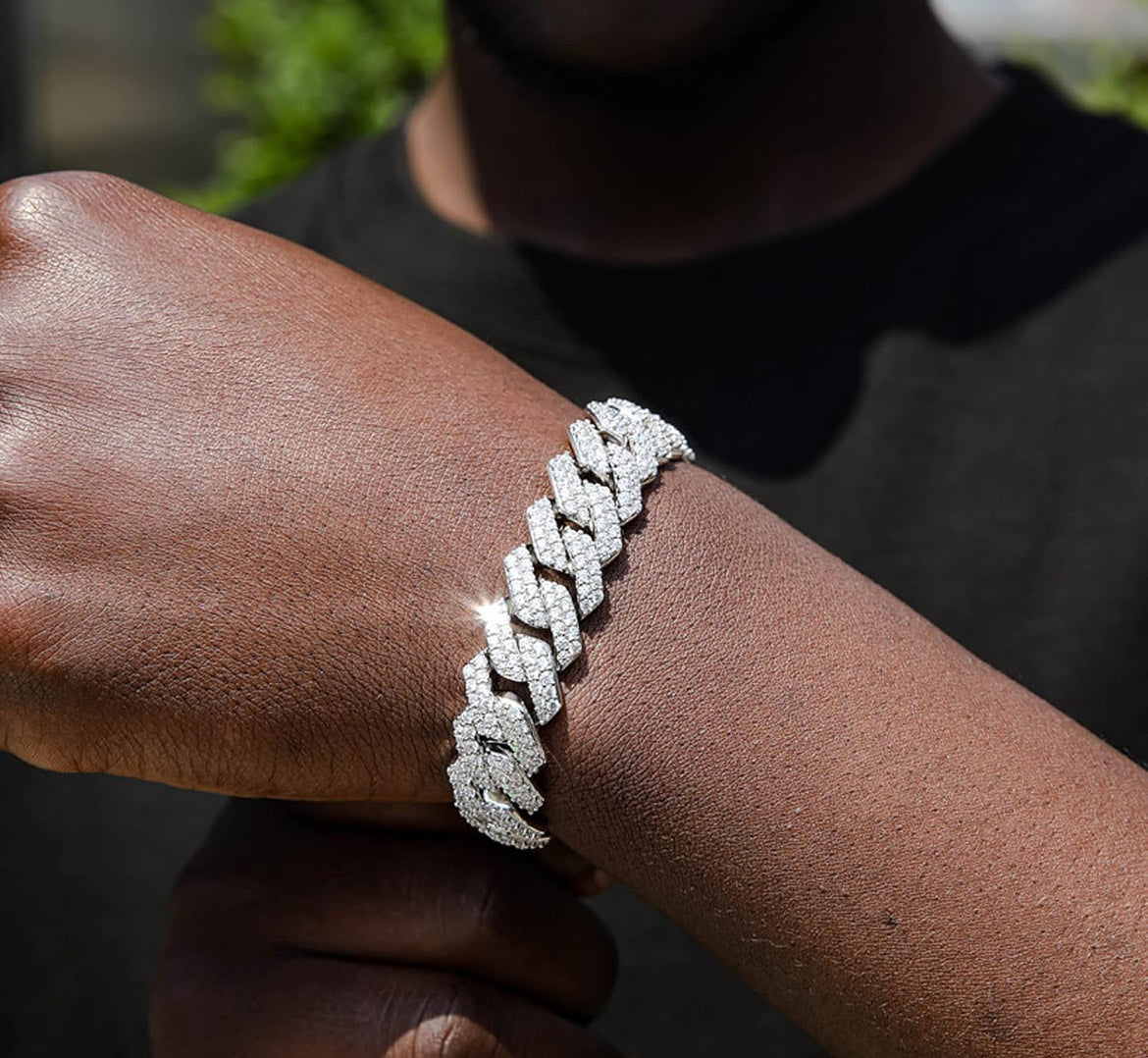Gold Iced Out Cuban Bracelet