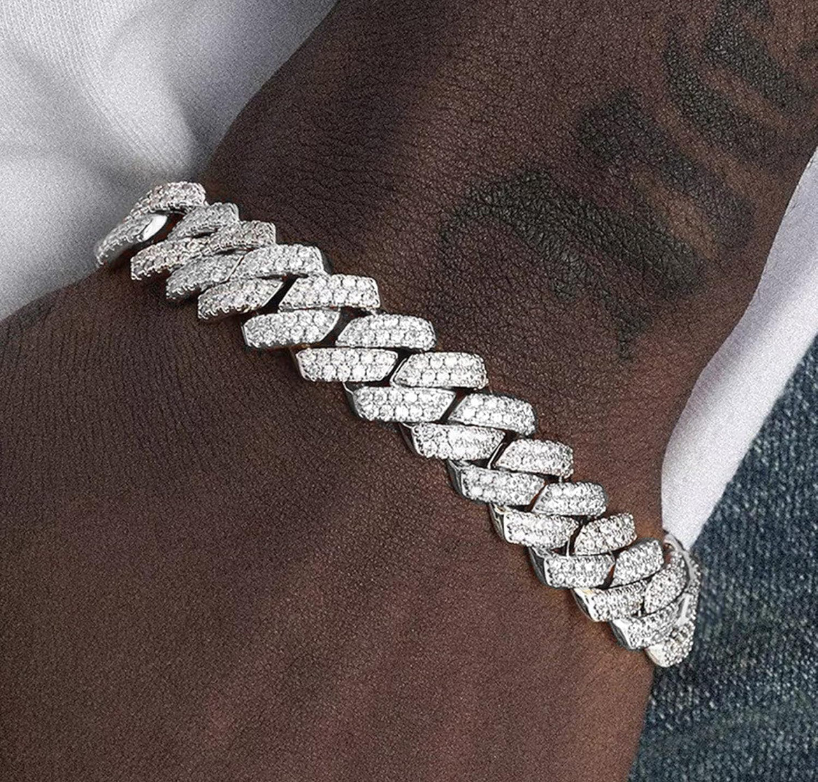 Gold Iced Out Cuban Bracelet