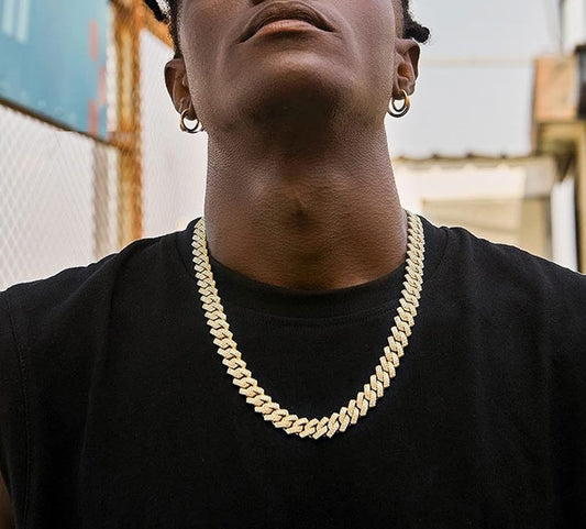 Gold Iced Out Cuban Chain