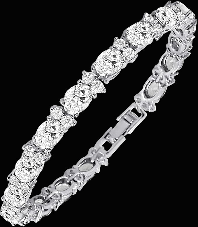 Silver Valentina Tennis Bracelet